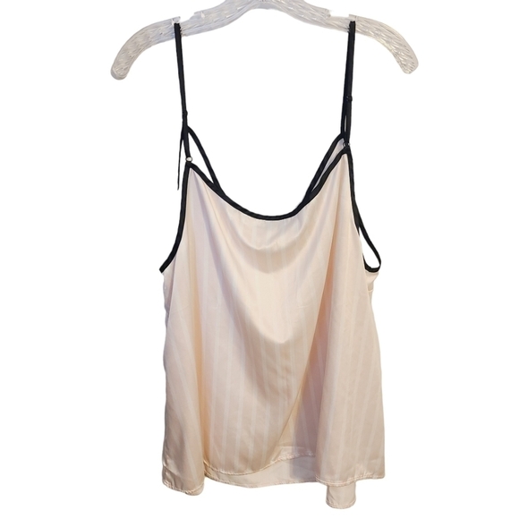 Venus | Women's Pink & White Striped Satin Feel Camisole PJ Top (US Size 2X) - Picture 9 of 9